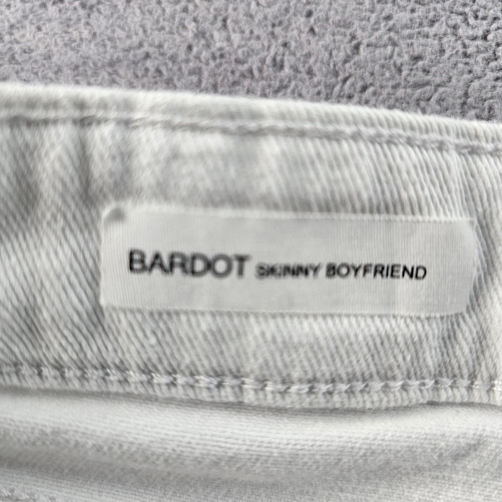 Kut from the Kloth Boyfriend‎ Jeans Women's 14 White Denim Stretch Bardot Skinny - Picture 8 of 15